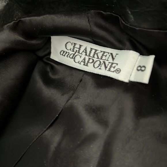 Woman’s leather jacket chaiken and Capone black size 8 vintage - Picture 8 of 10